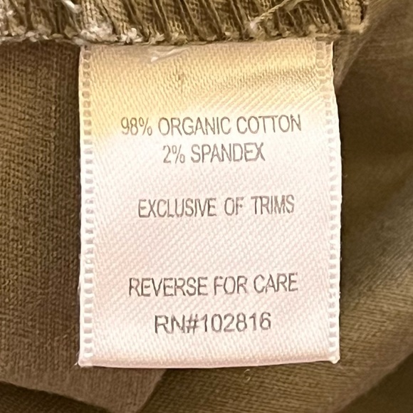 Garnet Hill Organic Cotton Chino Utility Ankle | Size 2 - Picture 6 of 7